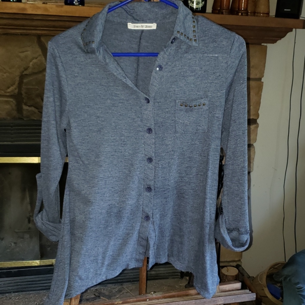 Embellished Button Down
